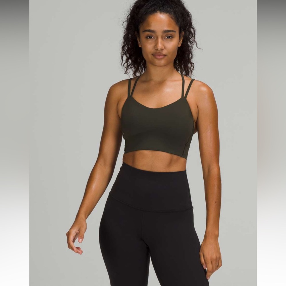Lululemon Like a Cloud Bra Longline *Light Support, B/C Cup Dark Olive (size: 6)